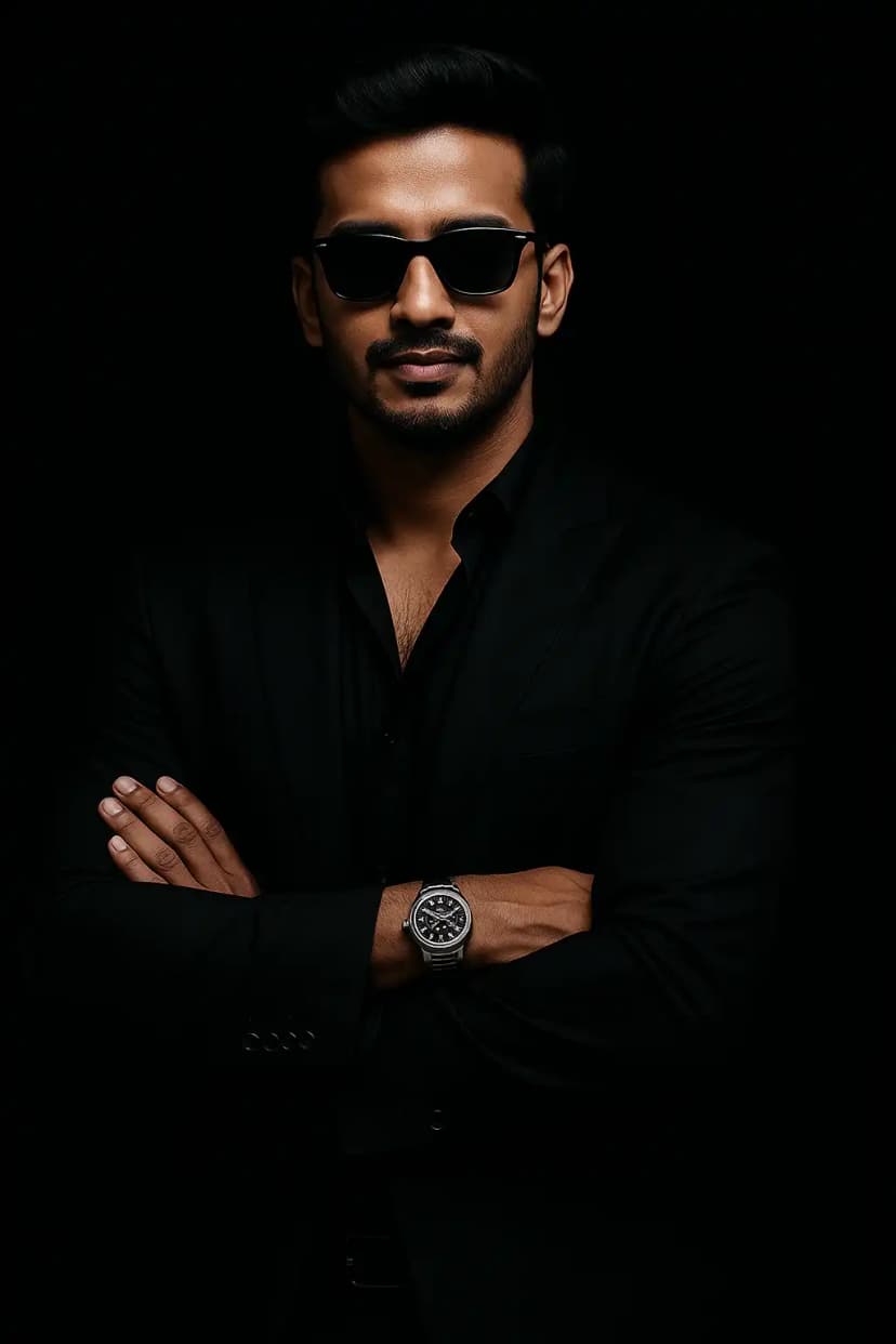 The Charismatic Enigma: A Bold All-Black Elegance after